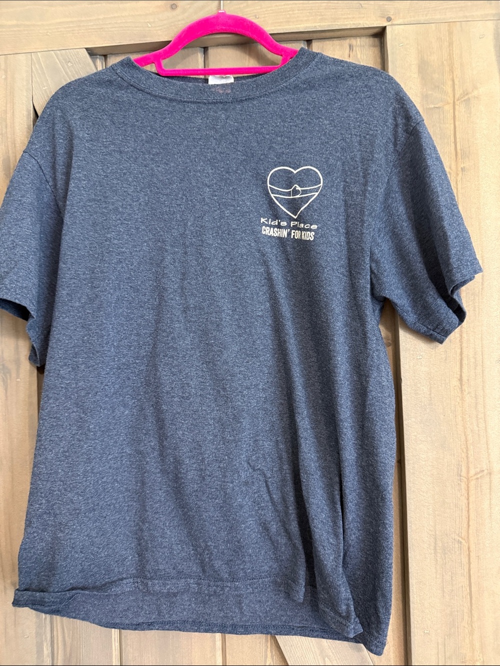 Port and Company Heather Gray Tee with White Heart Graphic